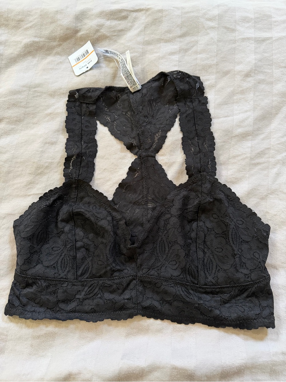 Women’s Free People Black Lace Racerback Bralette